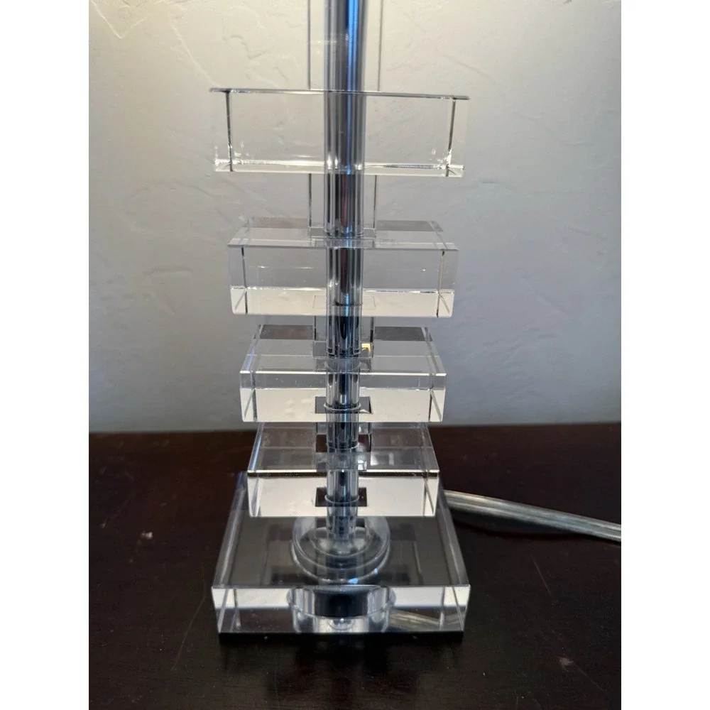 Acrylic‎ Table Office Lamp Clear geometric Cube 14
